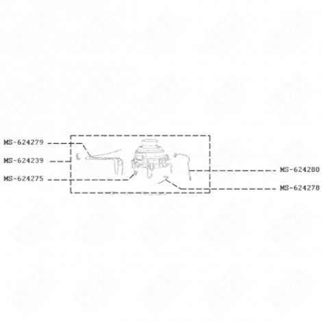 JOINT/BUSE (REPÈRE MS-624275) NESPRESSO VERTUO PLUS CAFETIÈRE, MACHINE À CAFÉ - MS-624275