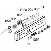 Bouton poussoir à partir de 07/14 (repère 105 f)