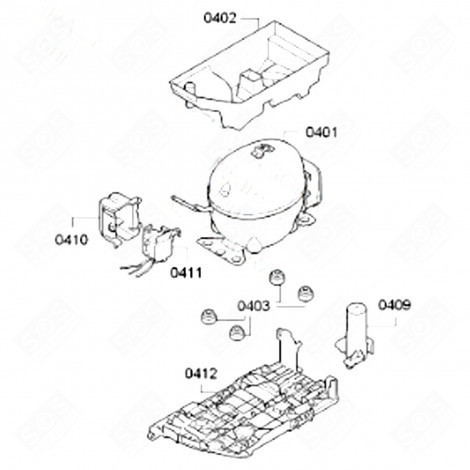 BAC DE CONDENSATION (0402) FRIGO, RÉFRIGÉRATEUR, CONGÉLATEUR - 00747491