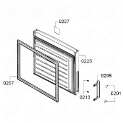 JOINT DE PORTE CONGÉLATEUR (REPÈRE 207) FRIGO, RÉFRIGÉRATEUR, CONGÉLATEUR - 00687499