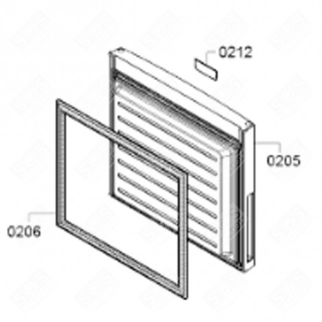 JOINT DE PORTE CONGÉLATEUR (REPÈRE 206) FRIGO, RÉFRIGÉRATEUR, CONGÉLATEUR - 00686748