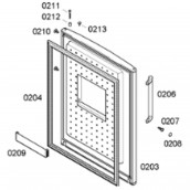 Porte de congélateur (repère 0203)