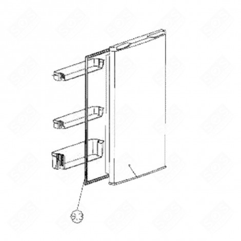 JOINT DE PORTE(PARTIE RÉFRIGÉRATEUR) REPÈRE 9.3 FRIGO, RÉFRIGÉRATEUR, CONGÉLATEUR - 53041330