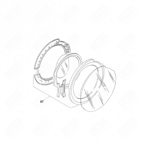 HUBLOT COMPLET REPÈRE 67 MACHINE À LAVER, LAVE-LINGE - 43012311