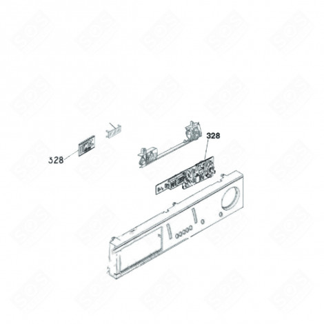 CARTE DE COMMANDE REPÈRE 328 MACHINE À LAVER, LAVE-LINGE - AS0040561