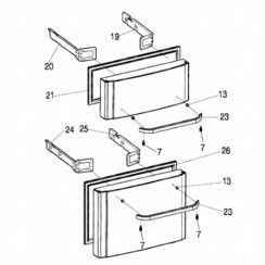 Joint tiroir inférieur (repère 26) d'origine