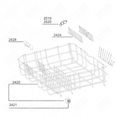 GRAND PANIER INFÉRIEUR (REPÈRE 2420) LAVE-VAISSELLE - 1759002619