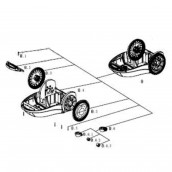Partie inférieur + roulettes (repère 8) d'origine