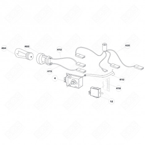 THERMOSTAT (REPÈRE 4) FRIGO, RÉFRIGÉRATEUR, CONGÉLATEUR - 5112101001