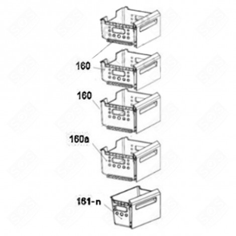 PANIER CENTRALE (REPÈRE 160A) FRIGO, RÉFRIGÉRATEUR, CONGÉLATEUR - 49029021