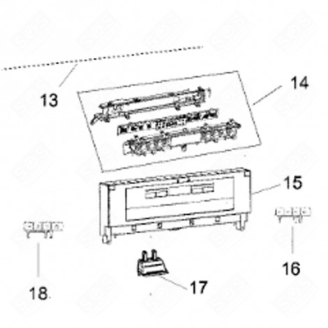TABLEAU DE BORD (REPÈRE 15) D'ORIGINE LAVE-VAISSELLE - C00503841, 488000503841