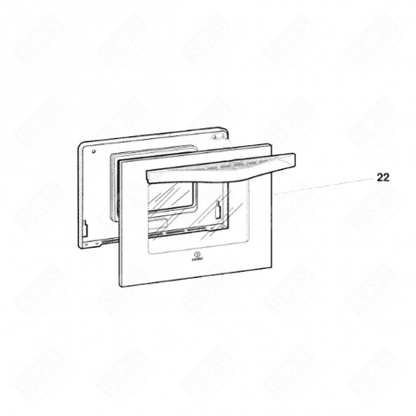 VITRE EXTÉRIEURE REPÈRE 22 D'ORIGINE FOUR, CUISINIÈRE - C00144160, 482000029863