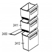 Bac à légumes (repère 2410) d'origine