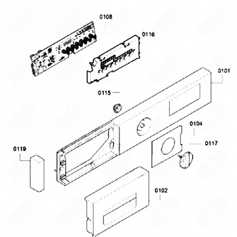 MODULE DE COMMANDE (REPÈRE 108) FRIGO, RÉFRIGÉRATEUR, CONGÉLATEUR - 12030388