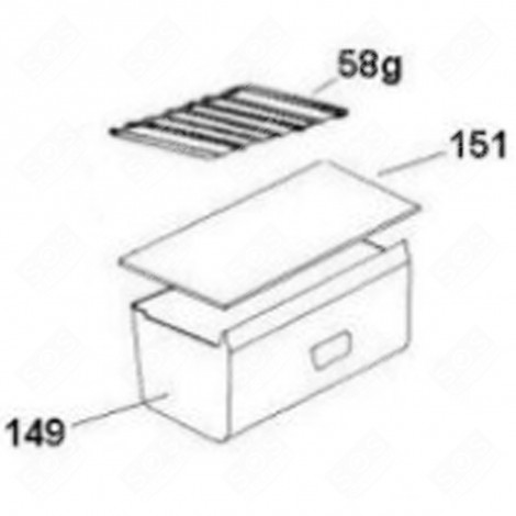 BAC À LÉGUMES (REPÈRE 149) FRIGO, RÉFRIGÉRATEUR, CONGÉLATEUR - 43009013