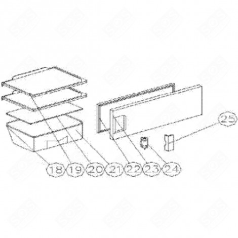 CLAYETTE, ÉTAGÈRE (REPÈRE 19) FRIGO, RÉFRIGÉRATEUR, CONGÉLATEUR - 374F03 