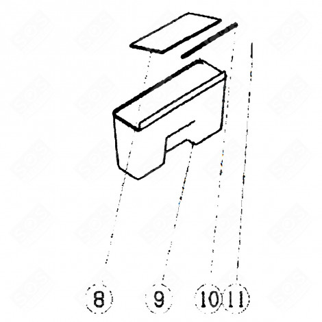 BAC À LÉGUMES (REPÈRE 9) FRIGO, RÉFRIGÉRATEUR, CONGÉLATEUR - 132F56