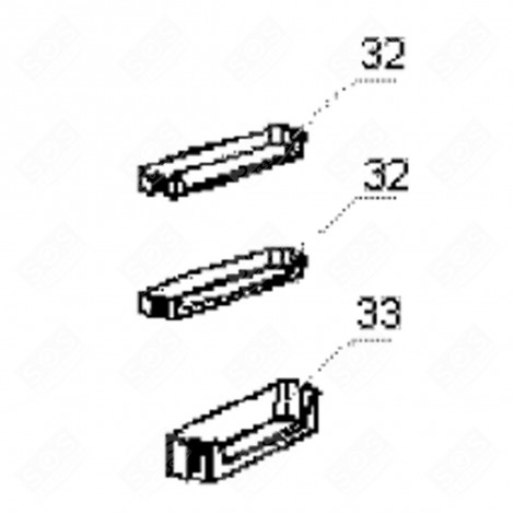 BALCONNET CENTRAL (REPÈRE 32) FRIGO, RÉFRIGÉRATEUR, CONGÉLATEUR - 139F99