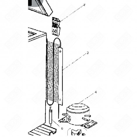 RACCORD (REPÈRE 3) FRIGO, RÉFRIGÉRATEUR, CONGÉLATEUR - 21321