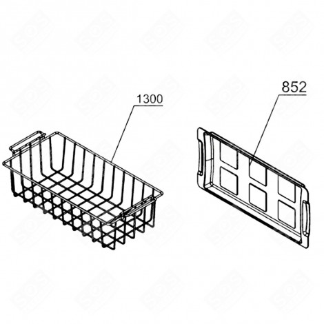 PANIER (REPÈRE 1300) FRIGO, RÉFRIGÉRATEUR, CONGÉLATEUR - 44397