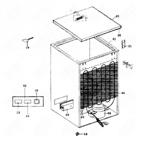 THERMOSTAT (REPÈRE 10) FRIGO, RÉFRIGÉRATEUR, CONGÉLATEUR - 0N1S409