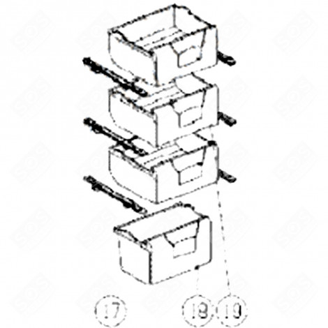 TIROIR SUPÉRIEURE (REPÈRE 19) FRIGO, RÉFRIGÉRATEUR, CONGÉLATEUR - 578H46 