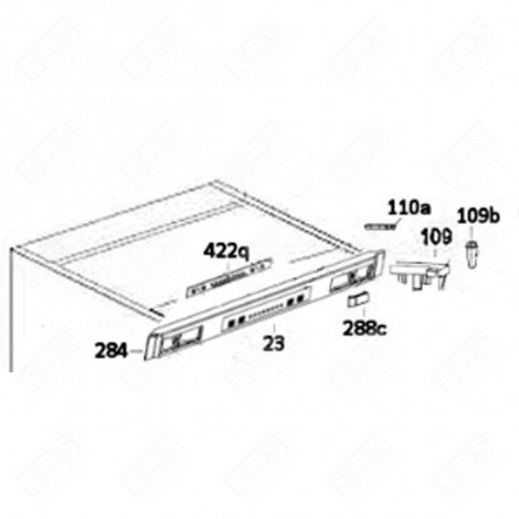 TABLEAU DE BORD (REPÈRE 284) FRIGO, RÉFRIGÉRATEUR, CONGÉLATEUR - 49039101