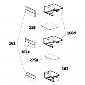 Pièce frontal panier moyen (repère 162e)