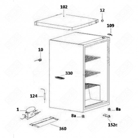 THERMOSTAT (REPÈRE 10) FRIGO, RÉFRIGÉRATEUR, CONGÉLATEUR - 49043979
