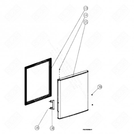 POIGNÉE DE PORTE (REPÈRE 18) D'ORIGINE FRIGO, RÉFRIGÉRATEUR, CONGÉLATEUR - 4055318218