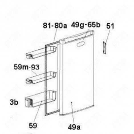 BALCONNET BOUTEILLES (REPÈRE 59) FRIGO, RÉFRIGÉRATEUR, CONGÉLATEUR - 49045703