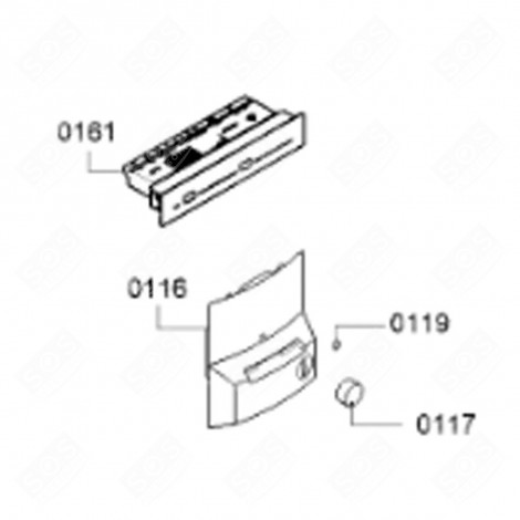 MODULE DE COMMANDE NON PROGRAMMÉ (REPÈRE 0161) D'ORIGINE FRIGO, RÉFRIGÉRATEUR, CONGÉLATEUR - 12011702, 12024027