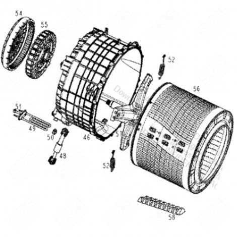RÉSISTANCE (REPÈRE 49) D'ORIGINE MACHINE À LAVER, LAVE-LINGE - C00526084