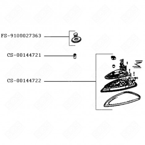 SEMELLE CÉRAMIQUE (REPÈRE CS-00144722) CENTRALE VAPEUR, FER À REPASSER - CS-00144722