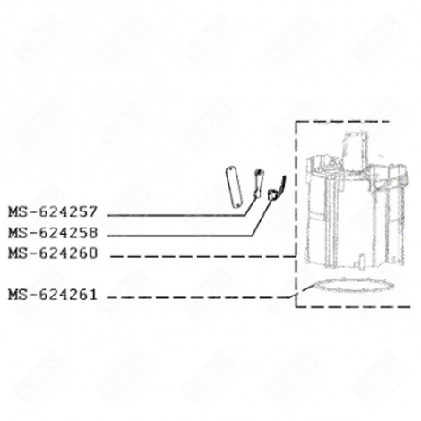 DÉBITMÈTRE (REPÈRE MS-624221) NESPRESSO VERTUO PLUS CAFETIÈRE, MACHINE À CAFÉ - MS-624221
