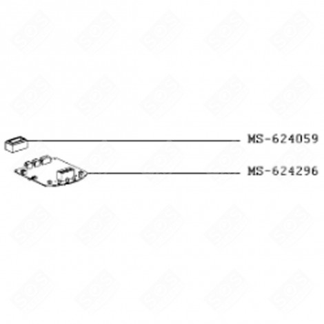 CARTE ÉLECTRONIQUE (REPÈRE MS-624296) ROBOT MÉNAGER - MS-624296