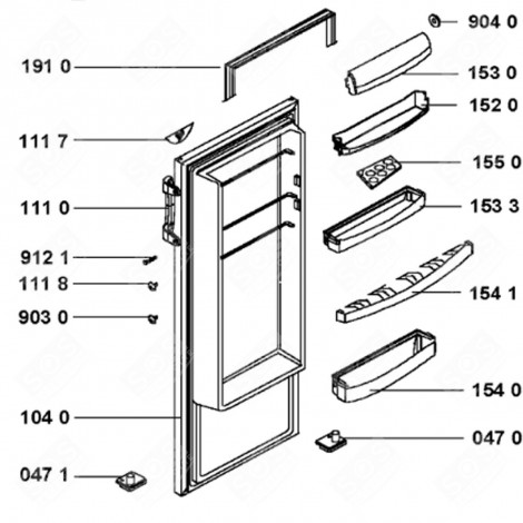 CACHE VIS POIGNÉE MARRON (REPÈRE 111 8) D'ORIGINE FRIGO, RÉFRIGÉRATEUR, CONGÉLATEUR - 481946258323