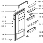 Cache vis poignée marron (repère 111 8) d'origine