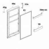 Joint de porte réfrigérateur (repère 81)