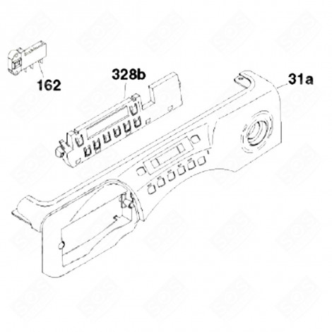 BANDEAU DE FAÇADE (REPÈRE 31A) MACHINE À LAVER, LAVE-LINGE - 41037381