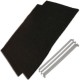 LOT DE 2 FILTRES CHARBON AVEC LAMELLES DE FIXATION 340 X 200 X 5 MM HOTTE - 74X5766
