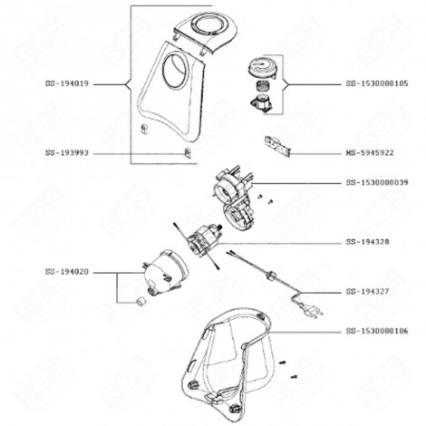 BOUTON + RESSORT ROBOT MÉNAGER - SS-1530000105