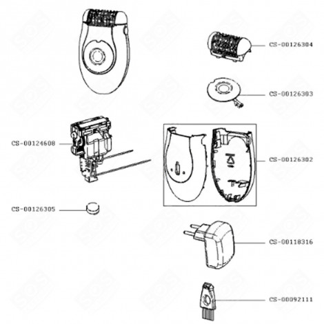 TÊTE D'ÉPILATION (REPÈRE CS-00126304) ÉPILATEUR - CS-00126304