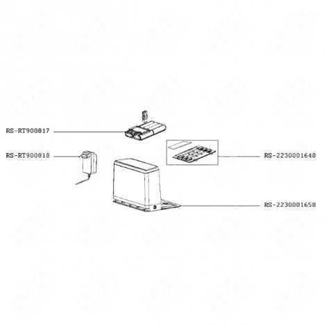 BASE DE CHARGE (REPÈRE RS-2230001658) ASPIRATEUR - RS-2230001658