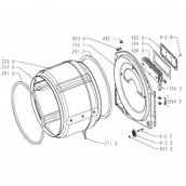 Convoyeur d'air arrière (repère 743 1)