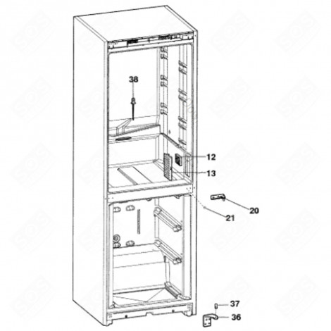 VIS BOUCHON INOX (REPÈRE 12) FRIGO, RÉFRIGÉRATEUR, CONGÉLATEUR - C00172951
