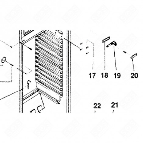 CHARNIÈRE CENTRALE (REPÈRE 19) FRIGO, RÉFRIGÉRATEUR, CONGÉLATEUR - C00075107