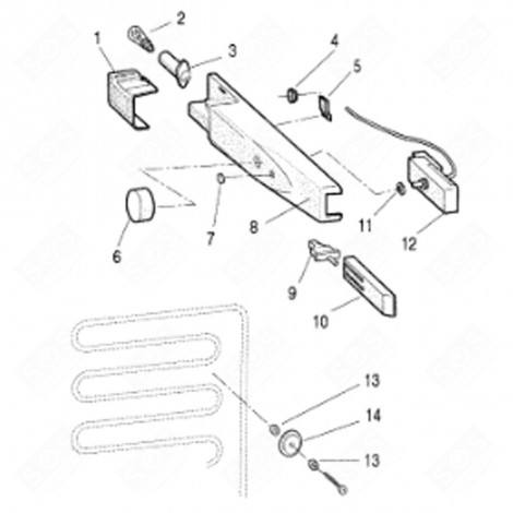 ECROU THERMOSTAT (REPÈRE 11) FRIGO, RÉFRIGÉRATEUR, CONGÉLATEUR - C00002516