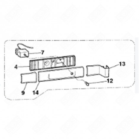COUVERCLE CHARNIÈRE BLANC (REPÈRE 13) FRIGO, RÉFRIGÉRATEUR, CONGÉLATEUR - C00075169