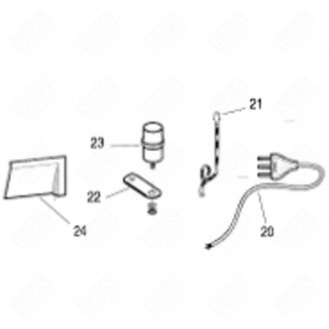 FIL DE TERRE (REPÈRE 21) FRIGO, RÉFRIGÉRATEUR, CONGÉLATEUR - C00042302